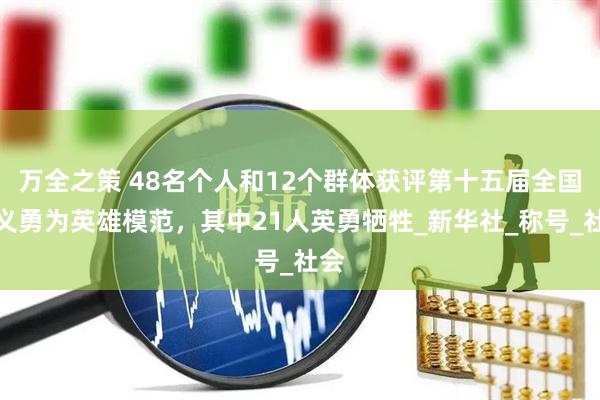 万全之策 48名个人和12个群体获评第十五届全国见义勇为英雄模范，其中21人英勇牺牲_新华社_称号_社会